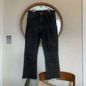 Urban Outfitters high rise cropped flare jeans